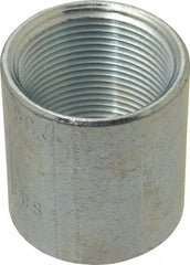 Made in USA - Class 150, 1-1/4" Galvanized Pipe Coupling - Threaded, Malleable Iron - Exact Tooling