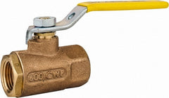 Apollo - 1/2" Pipe, Standard Port, Bronze Standard Ball Valve - 2 Piece, Inline - One Way Flow, FNPT x FNPT Ends, Lever Handle, 600 WOG, 125 WSP - Exact Tooling