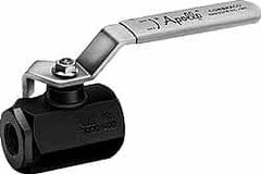 Apollo - 1-1/2" Pipe, Full Port, Carbon Steel Standard Ball Valve - 2 Piece, Inline - One Way Flow, FNPT x FNPT Ends, Lever Handle, 3,000 WOG - Exact Tooling
