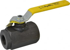 Apollo - 1" Pipe, Full Port, Cast Iron Standard Ball Valve - 2 Piece, Inline - One Way Flow, FNPT x FNPT Ends, Lever Handle, 3,000 WOG - Exact Tooling