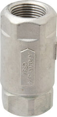 Conbraco - 3/4" Stainless Steel Check Valve - Inline, FNPT x FNPT - Exact Tooling