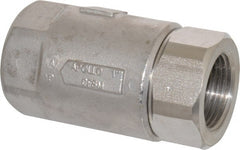 Conbraco - 1" Stainless Steel Check Valve - Inline, FNPT x FNPT - Exact Tooling