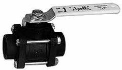 Apollo - 1-1/4" Pipe, Full Port, Carbon Steel Standard Ball Valve - 3 Piece, Inline - One Way Flow, Socket Weld x Socket Weld Ends, Lever Handle, 1,000 WOG, 150 WSP - Exact Tooling