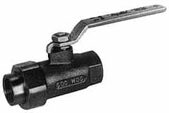 Apollo - 1-1/4" Pipe, Bronze Single Union Ends Ball Valve - Inline - One Way Flow, FNPT x FNPT Ends, Lever Handle, 600 WOG, 150 WSP - Exact Tooling