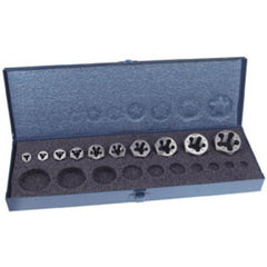 20 Pc. 1/4-20 to 1-12 NC & NF Thread Hex Rethreading Die Set Series/List #7200 - Exact Tooling