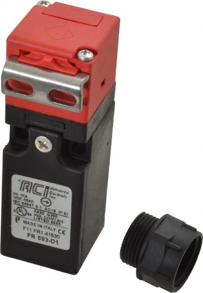 ACI - 10 Amp, 24-300 VDC, 250-600 VAC, 2 Pole Fused Safety Switch - 10 Amp, 24-300 VDC, 250-600 VAC, 1.21 Inch Wide x 1.21 Inch Deep x 3.66 Inch High, Nonmetallic, NO/NC Contact Configuration - Exact Tooling