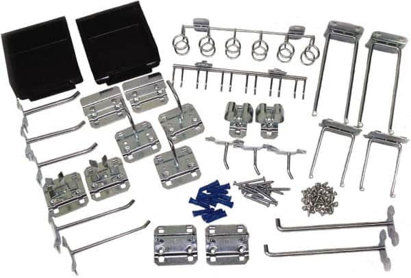 Triton - 30 Piece, Pegboard Hook Set - Zinc Alloy & Steel - Exact Tooling