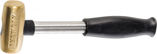American Hammer - 2 Lb Head 1-1/2" Face Brass Hammer - Exact Tooling