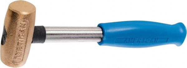 American Hammer - 1-1/2 Lb Head 1-1/4" Face Brass Hammer - Exact Tooling