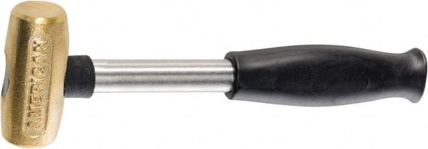 American Hammer - 1 Lb Head 1-1/8" Face Brass Hammer - Exact Tooling