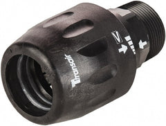 Transair - 1/2" ID, 16.5mm OD, Male Connector - Plastic, 232 Max psi, 1/2 Male NPT, 2-11/16" Long - Exact Tooling