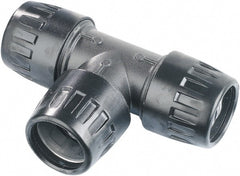 Transair - 1/2" ID, 16.5mm OD, Equal Tee - Plastic, 232 Max psi, 4-3/4" Long - Exact Tooling