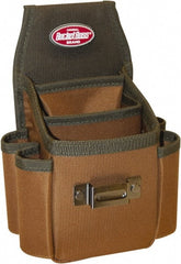 Bucket Boss - 3 Pocket Holster - Polyester, Brown & Green, 6-1/2" Wide x 9-1/2" High - Exact Tooling