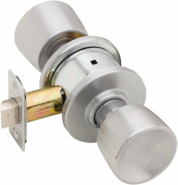 Schlage - 1-3/8 to 1-7/8" Door Thickness, Satin Chrome Passage Knob Lockset - Exact Tooling