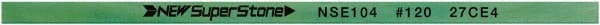 Value Collection - Flat Ceramic Finishing Stick - 100mm Long x 0.5mm Wide x 2mm Thick, 120 Grit - Exact Tooling