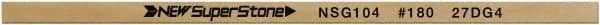 Value Collection - Flat Ceramic Finishing Stick - 100mm Long x 1mm Wide x 4mm Thick, 180 Grit - Exact Tooling