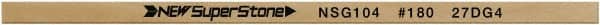 Value Collection - Flat Ceramic Finishing Stick - 100mm Long x 0.5mm Wide x 6mm Thick, 180 Grit - Exact Tooling