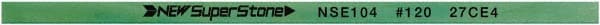 Value Collection - Flat Ceramic Finishing Stick - 100mm Long x 2mm Wide x 4mm Thick, 120 Grit - Exact Tooling