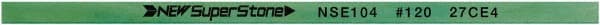 Value Collection - Flat Ceramic Finishing Stick - 100mm Long x 1.5mm Wide x 10mm Thick, 120 Grit - Exact Tooling