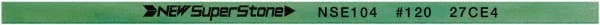 Value Collection - Flat Ceramic Finishing Stick - 100mm Long x 1mm Wide x 6mm Thick, 120 Grit - Exact Tooling