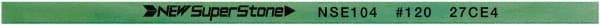 Value Collection - Flat Ceramic Finishing Stick - 100mm Long x 1mm Wide x 4mm Thick, 120 Grit - Exact Tooling
