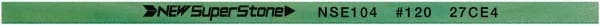 Value Collection - Flat Ceramic Finishing Stick - 100mm Long x 1mm Wide x 1mm Thick, 120 Grit - Exact Tooling
