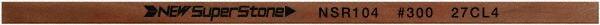 Value Collection - Flat Ceramic Finishing Stick - 100mm Long x 1mm Wide x 10mm Thick, 300 Grit - Exact Tooling
