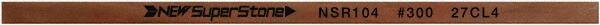 Value Collection - Flat Ceramic Finishing Stick - 100mm Long x 1mm Wide x 1mm Thick, 300 Grit - Exact Tooling