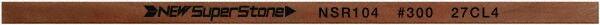 Value Collection - Flat Ceramic Finishing Stick - 100mm Long x 0.5mm Wide x 6mm Thick, 300 Grit - Exact Tooling