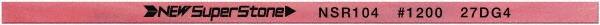 Value Collection - Flat Ceramic Finishing Stick - 100mm Long x 1.5mm Wide x 6mm Thick, 1,200 Grit - Exact Tooling