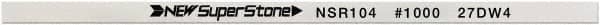 Value Collection - Flat Ceramic Finishing Stick - 100mm Long x 1mm Wide x 2mm Thick, 1,000 Grit - Exact Tooling