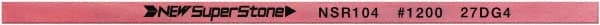 Value Collection - Flat Ceramic Finishing Stick - 100mm Long x 2mm Wide x 10mm Thick, 1,200 Grit - Exact Tooling