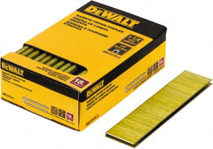 DeWALT - 1-1/4" Long x 1/4" Wide, 18 Gauge Crowned Construction Staple - Steel, Copper Finish, Chisel Point - Exact Tooling