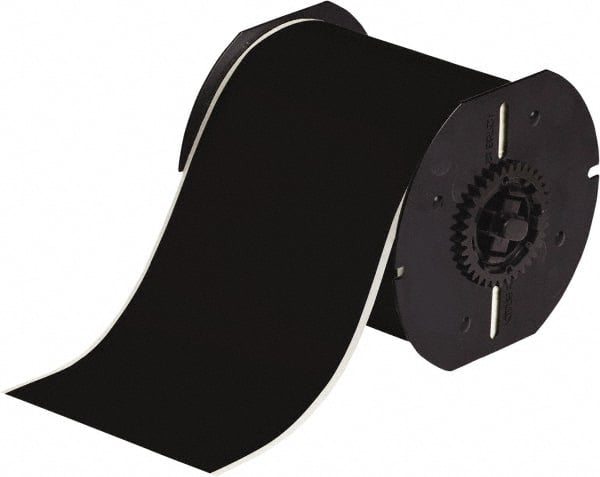 Brady - 4" Wide x 1,200" Long, Black Vinyl Tape - For BBP30 Label Printer, BBP33 Label Printer, BBP35 Multicolor Sign & Label Printer, BBP37 Color & Cut Sign & Label Printer, BradyPrinter S3100, BBP31 Sign & Label Printer - Exact Tooling