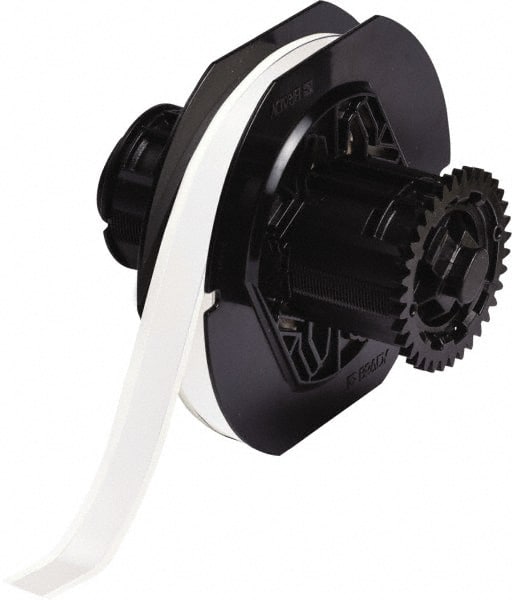 Brady - 1/2" Wide x 1,200" Long, White Vinyl Tape - For BBP30 Label Printer, BBP33 Label Printer, BBP35 Multicolor Sign & Label Printer, BBP37 Color & Cut Sign & Label Printer, BradyPrinter S3100, BBP31 Sign & Label Printer - Exact Tooling