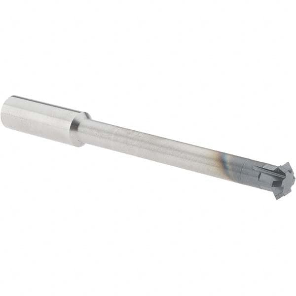 Accupro - 3/8° 3/8" Cut Diam, 1/8" Cut Width, 3/8" Shank, Solid Carbide Double-Angle Cutter - Exact Tooling