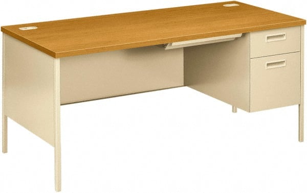 Hon - Office Cubicle Workstations & Worksurfaces Type: Single Right Pedestal Workstation Desk Width (Inch): 68-3/4 - Exact Tooling