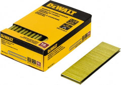 DeWALT - 1-1/2" Long x 1/4" Wide, 18 Gauge Crowned Construction Staple - Steel, Copper Finish, Chisel Point - Exact Tooling