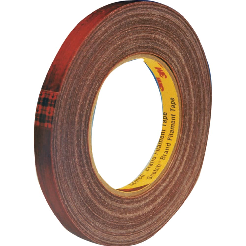 3M - Filament & Strapping Tape; Type: Filament Tape ; Color: Red ; Width (Inch): 0.71 ; Width (mm): 18.00 ; Length (yd): 60.14 (Yards); Length: 55.000 - Exact Tooling
