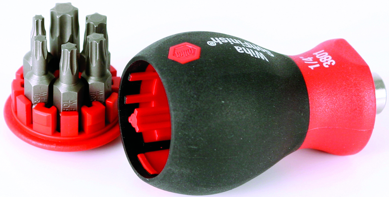 7 Piece - Stubby SoftFinish® Grip Bit Holder Set - Torx® T8; T10; T15; T20; T25 & T30 Bits - Exact Tooling