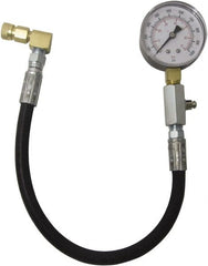 Lang - 1.38' Hose Length, 2,000 Max psi, Mechanical Automotive Diesel Compression Tester - 2 Lb Graduation - Exact Tooling