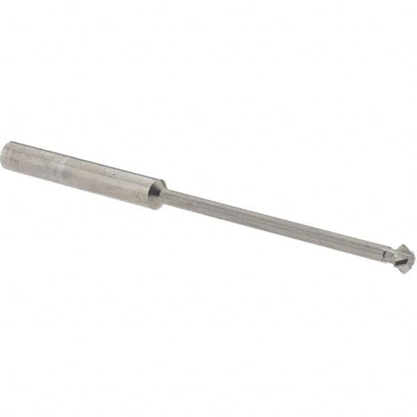 Accupro - 3/16° 3/16" Cut Diam, 0.093" Cut Width, 3/16" Shank, Solid Carbide Double-Angle Cutter - Exact Tooling