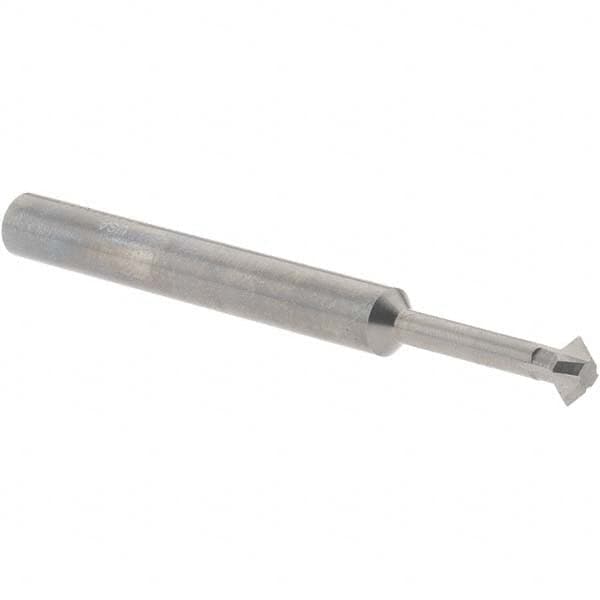 Accupro - 3/16° 3/16" Cut Diam, 0.093" Cut Width, 3/16" Shank, Solid Carbide Double-Angle Cutter - Exact Tooling