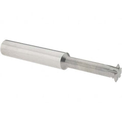 Accupro - 1/2° 1/2" Cut Diam, 0.109" Cut Width, 1/2" Shank, Solid Carbide Double-Angle Cutter - Exact Tooling