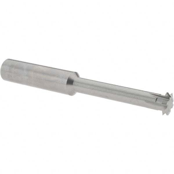 Accupro - 1/2° 1/2" Cut Diam, 0.109" Cut Width, 1/2" Shank, Solid Carbide Double-Angle Cutter - Exact Tooling