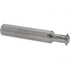 Accupro - 1/2° 1/2" Cut Diam, 0.109" Cut Width, 1/2" Shank, Solid Carbide Double-Angle Cutter - Exact Tooling