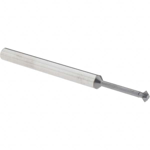 Accupro - 5/32° 5/32" Cut Diam, 0.078" Cut Width, 3/16" Shank, Solid Carbide Double-Angle Cutter - Exact Tooling