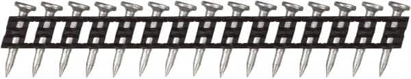 DeWALT - 13 Gauge 0.102" Shank Diam 0.78" Long Concrete Nails for Power Nailers - Steel, Yellow Zinc Finish, Smooth Shank, Angled Stick Plastic Collation, Round Head - Exact Tooling