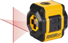 Johnson Level & Tool - 2 Beam 30' Max Range Self Leveling Cross Line Laser - Red Beam, 3/16" at 30' Accuracy - Exact Tooling