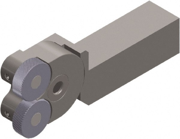 Made in USA - RH Cut, Diamond, 3/4" Wide x 3/4" High x 3" Long Square Shank, Up-To-Shoulder Bump Knurlers - 2 Knurls Required (Included), 1" Diam x 5/16" Wide Face, 5/16" Hole Diam, Series OT - Exact Tooling